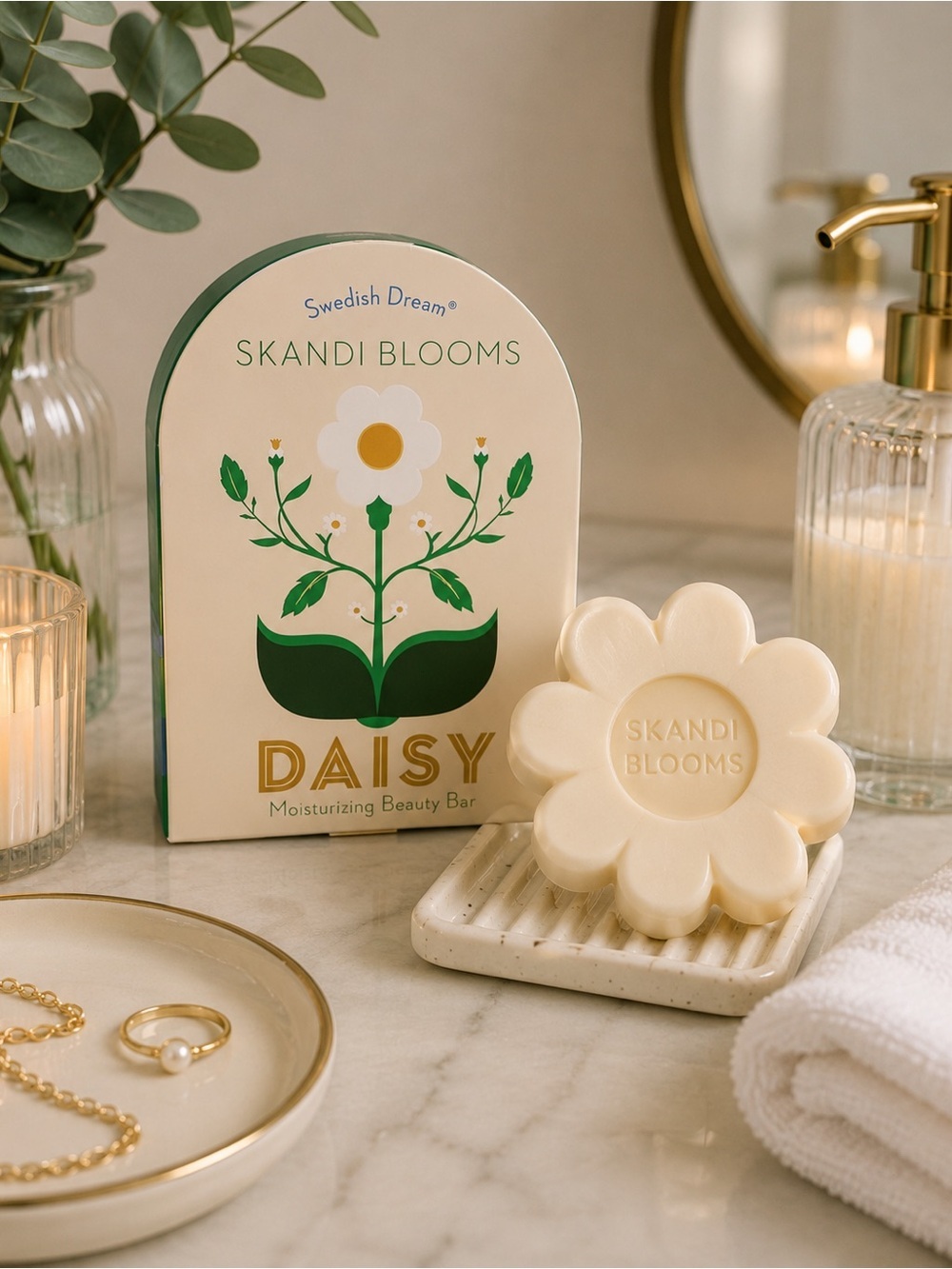 Kalastyle Swedish Dream Skandi Blooms Daisy Moisturizing Beauty Bar Luxury